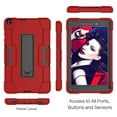 thumbnail image 6 of Galaxy Tab A 8.0 T290/T295 2019 Case Without S Pen Model, Allytech Heavy Duty Shockproof Full Body Rugged Protective Cover Built-in Kickstand for Samsung Galaxy Tab A 8 2019,Red/Black, 6 of 8
