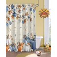 thumbnail image 2 of Thanksgiving Fall Linen Watercolor Blue Watercolor Pumpkin Shower Curtain Set ，Waterproof Fabric Shower Curtains Shower Curtains for Bathroom,Bathroom Decor 72"x78", 2 of 7