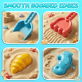 thumbnail image 7 of Beach Toys, 5 Piece Sand Toys Set with Truck, Rake, shovel, 2 Sand Molds & Mesh Bag, Kids Sandbox Toys for Toddlers Kids Age 3-10, 7 of 7