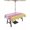 Purple, variant on Outdoor Tablecloth with Umbrella Hole, Colorful Stripe Spillproof Waterproof Outdoor Table Cover, Modern Pink Purple Yellow Vertical Striped Patio Tablecloths for Party/Garden/Picnic, Round 54 inch