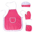 thumbnail image 1 of Dww-ensemble Chef pour Enfants, Rose Rouge Réglable Tablier Cuisine pour Tout Petit avec Chapeau Chef, Gant de Cuisine pour Enfants, Tapis Rsistant la, 1 of 5