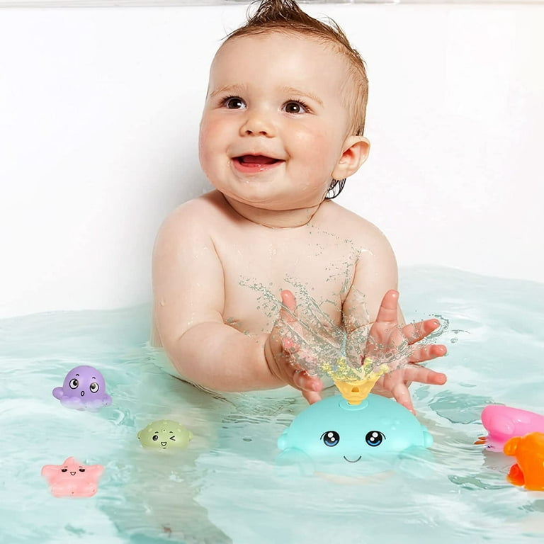 Baby Toys Animal Bath Toys for Kids LED Light Up Floating Water Toy Soft  Rubber Induction Luminous Shower Game Toys for Boy Girl