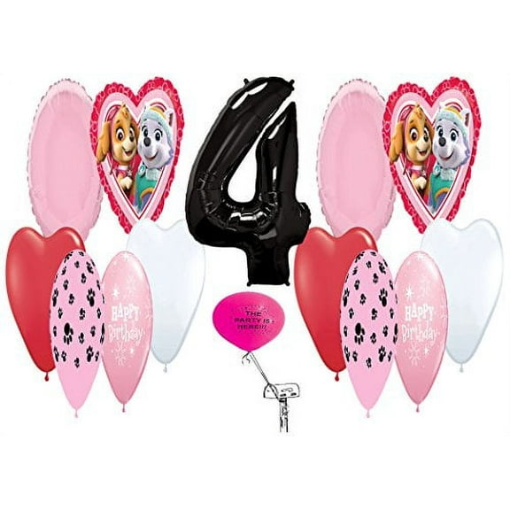 Paw Patrol Skye and Everest Balloon Pack with Birthday Number (2-7) (4)
