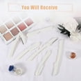 thumbnail image 7 of 6pcs Eyebrow Razor for Women Foldable Facial Razor Stainless Steel Eyebrow Trimmer Leveling Tool White, 7 of 7
