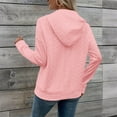 thumbnail image 6 of Pink Sweaters for Women A Solid Color Pocket Knitted Long Sleeved Loose Sweatshirt for Womens Fall Fashion 2025, 6 of 6