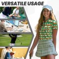 thumbnail image 6 of COEQINE Women Short Sleeve Golf Shirts for St. Patrick's Day Lightweight 1/4 Zip Tennis Activewear Pullover Quick Dry Fit Athletic Tops Shamrock and Irish Flag Stripe Print Sportswear, L, 6 of 7