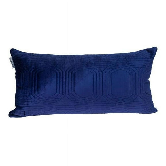Iphis Transitional Blue Rectangle Throw Pillow