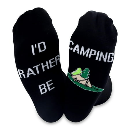 

TSOTMO 2 Pairs I D Rather Be Camping Socks (Camping Socks)