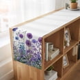 thumbnail image 6 of Watercolor Floral Table Runner, Spring Garden Onion Flowers Lavender Plants Washable Cotton Linen Table Runners 60 Inches Long, Dresser Scarf Runner for Coffee/TV Stands/Kitchen/Cabinets 13''x60'', 6 of 9