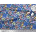 thumbnail image 3 of Soimoi Polyester Crepe Fabric Scissor,Buttons & Machine Sewing Printed Fabric 1 Yard 52 Inch Wide, 3 of 3