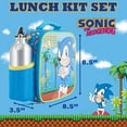 thumbnail image 3 of AI ACCESSORY INNOVATIONS Sonic Lunch Box Set for Boys & Girls, Stainless Steel Water Bottle with Carabiner Clip and Ice Pack, Insulated & Waterproof Lunch Bag with Zipper, 4 Pieces, 3 of 6