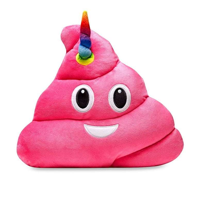 Pink Unicorn Poop Emoji 14 x 14 Plush Pillow Walmart