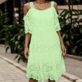 thumbnail image 2 of Sngxgn Womens Casual Long Dress Short/Long Sleeve Summer Loose Maxi Dresses(Green,M), 2 of 5