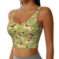 thumbnail image 2 of Balery Running Beagle Pattern Racerback Sports Bras for Women - Padded Seamless High Impact Support for Yoga Gym Workout Fitness-Medium, 2 of 8