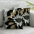 thumbnail image 3 of PHYHOO Black Brown Outdoor Pillow Covers  White Gray Flower Throw Pillows Farmhouse Outdoor Modern Floral Polyester Square Cushion Case Decor for Patio Funiture Garden White, 3 of 5