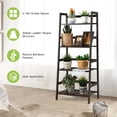 thumbnail image 4 of Topcobe 4-Tier Bamboo Plant Rack with Guardrails Stable and Space-Saving, Tall Plant Stand Indoor, Brown, 4 of 12