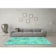 thumbnail image 3 of Ahgly Company Indoor Rectangle Patchwork Turquoise Blue Transitional Area Rugs, 8' x 10', 3 of 4