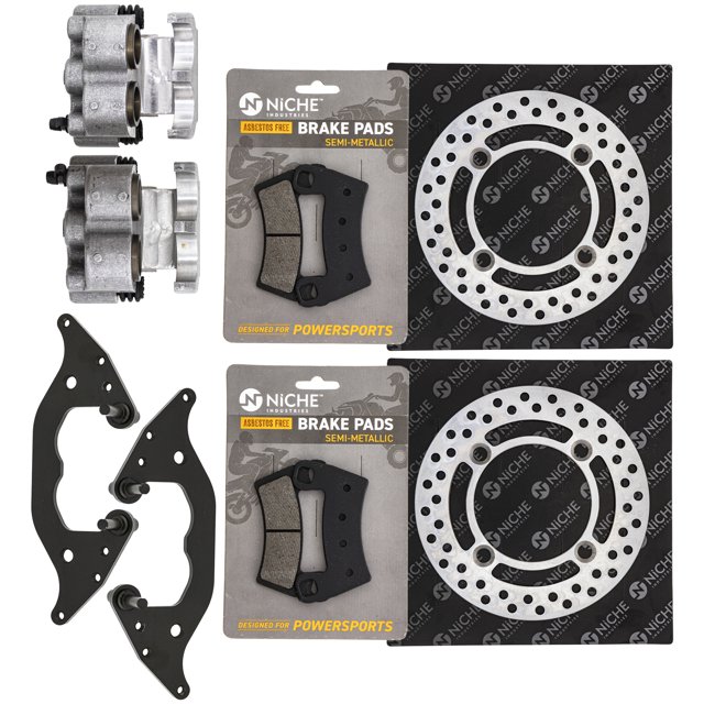 Niche Front Brake Rotor Caliper Pad Kit for Polaris RZR 800 900 5254272 1912253 UTV MK1007979