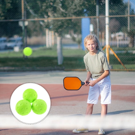 Mobutofu 1Set Silent Pickleball Practice Balls Soft Quiet Indoor Outdoor Noise Reducing Set