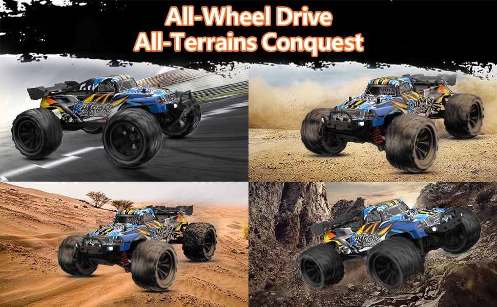 MYDOVA Fastest Professional Racing RC Cars 40+KM/h-Remote Control 4WD 1:16 Off-Road Vehicle With 2 Batteries
