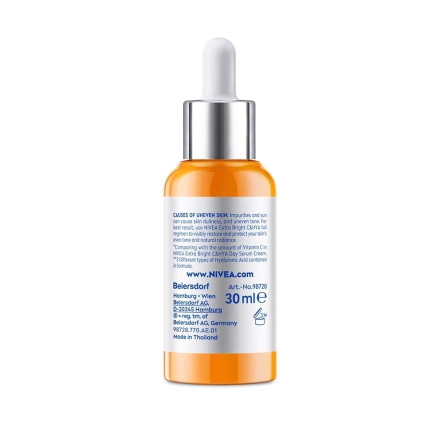 NIVEA Extra Bright C HYA Vitamin Anti-Spot Serum with Hyaluronic Acid, 30ml