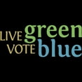 thumbnail image 3 of CafePress - Live Green Vote Blue Men's Dark Pajamas - Men's Dark Loose Fit Cotton Pajama Set, 3 of 7