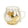 thumbnail image 2 of Naittoop 5in Metal Wire Egg Basket – Vintage Chicken Egg Collecting Basket with Handle Cup-Shaped Eggs Storage Container for Gathering Fresh Eggs Farmhouse Kitchen Easter Decor Gold, 2 of 6