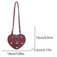 thumbnail image 2 of Bolso Cuerpo Cruzado para Mujeres en Forma Corazón Cuero Ajustable El Embrague, 2 of 9