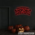 thumbnail image 2 of Craftnamesign Happy Halloween Metal Wall Art with LED Light, Happy Halloween Sign Home Decor, 2 of 5