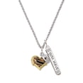 thumbnail image 1 of Delight Jewelry Brown Tiger Print Heart with Nurse Hat Silvertone Live the Life You Have Imagined Bar Charm Necklace, 23", 1 of 4