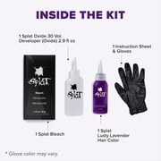 Splat Original Complete Kit, Unisex Semi-Permanent Hair Dye with Bleach, Lusty Lavender