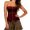 Wine, variant on Tube Tops for Women Strapless Waist-Cinching Crop Casual Summer Fashion Top Ideal Pairing with Denim Jeans Spring Outfits Tops for Women ,L