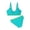 z260309-1-Mint Green, variant on Teen Girls Two Pieces Swimwear Back Bikini Set Adjustable Straps Bathing Suit 7-16Y