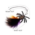 thumbnail image 2 of Reemplazo de varita para jugar con gatos de patrón de araña portátil de 1 pieza en naranja, negro y púrpura de plástico, 2 of 3