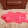 thumbnail image 4 of Artificial Wool Soft Modern Rug Shag Carpets Fur Mat For Bedroom Living Room Rose, 4 of 5