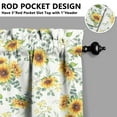 thumbnail image 5 of Kitchen Curtains 24 Inch Short - 3 Panel Set, Boho Sunflower Butterfly Floral Print, Rod Pocket Window Curtain for Rustic Farmhouse, Country Vintage Summer Decor, Easy Wash, 5 of 6