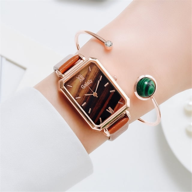 Brazalete para mujer, regalos para mujer, relojes de oro rosa, relojes casuales para mujer con pulsera, joyas, relojes