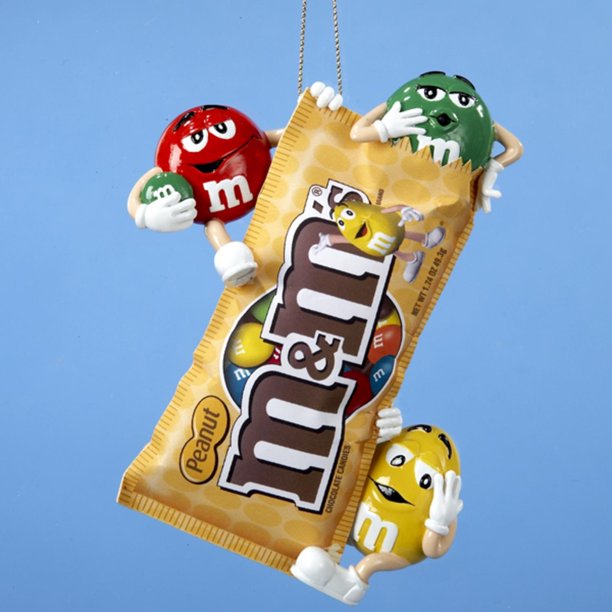 5&quot; Chocolate Shop Peanut M&amp;M's Candy Bag Christmas Ornament - Walmart