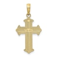 thumbnail image 5 of Auriga Fine Jewelry 10K Yellow Gold Rhodium Diamond- Cut Cross Pendant for Women (L- 26.9 mm, W- 14.5 mm), 5 of 6