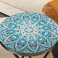 thumbnail image 4 of Outsunny Mosaic Patio Side Table, 14" Folding Balcony Table, Blue, 4 of 10