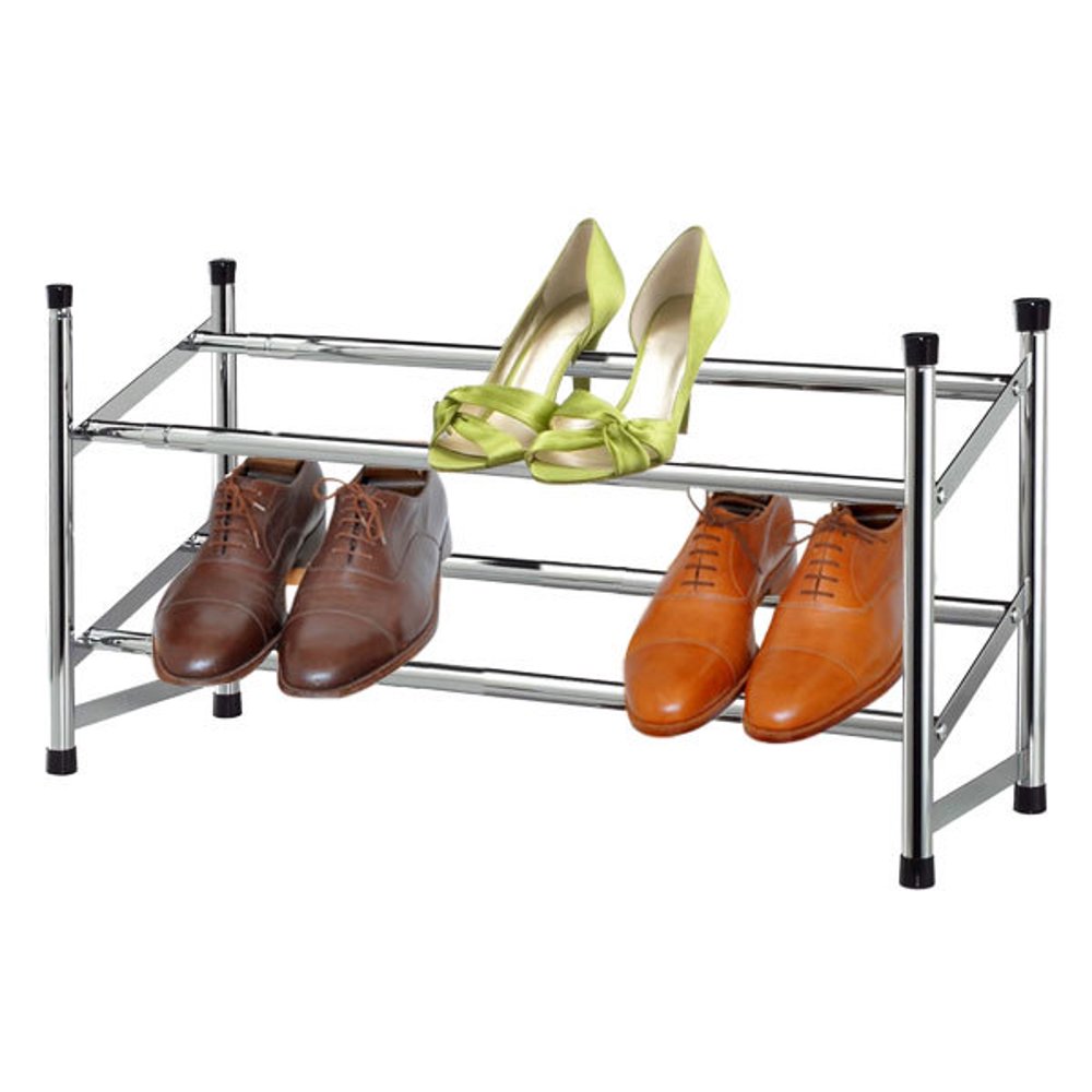 2Tier Chrome Expandable Shoe Rack