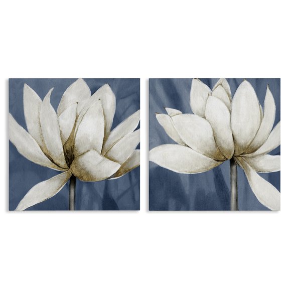 Stupell Industries Transitional Traditional Floral Falling Petals 2pc Canvas Art Set, 17 x 17 each, by Carol Robinson