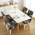 thumbnail image 3 of Set of 4 Retro Botanical Dining Chair Covers Romantic Bloom and Wildflower Print Washable Polyester Stretch Slipcovers Removable Protector for Country Kitchen, 3 of 7