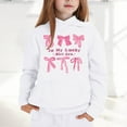 thumbnail image 2 of Fgnfyis Girls Fall Winter Heart Print Pullover Long Sleeve Hoodie with Pocket Hoodies for Girls Ages 2 To 14 Casual Wear White 5-6 Years, 2 of 4