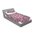 thumbnail image 2 of Ambesonne Mandala Fitted Sheet & Pillow Sham Set, Detailed Boho Floral Herb, Twinxl, Multicolor, 2 of 2