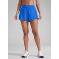 thumbnail image 2 of CRZ YOGA  2 in 1 Double Layer Running Shorts for Women 3" Athletic Tennis Workout Pants with Zip Pockets, 2 of 6
