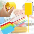 thumbnail image 2 of 120 Pieces Plastic Tags Labels Waterproof Luggage Tags Bulk Yellow Weather Proof Inspection Tags Disposable Plastic Tags for Labeling with 4 Pieces Paint Marker Pens for Luggage Bag Equipment Zips, 2 of 7