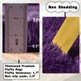 thumbnail image 6 of ZENELESS Solid Shag Collection Rug,6x9ft Grape Purple Large Fluffy Area Rugs Perfect for Dining Room, Bedroom, 6 of 9