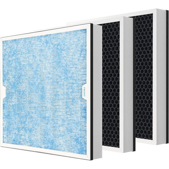 ALORAIR HEPA/Activated Carbon Filter Replacement Set for CleanShield HEPA 550 Air Scrubber (Pack of 3)