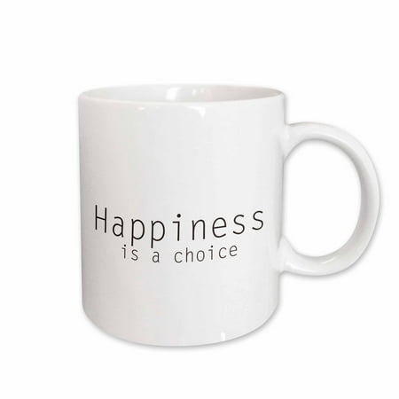 

3dRose Happiness is A Choice- Inspirational Words Ceramic Mug 15-ounce